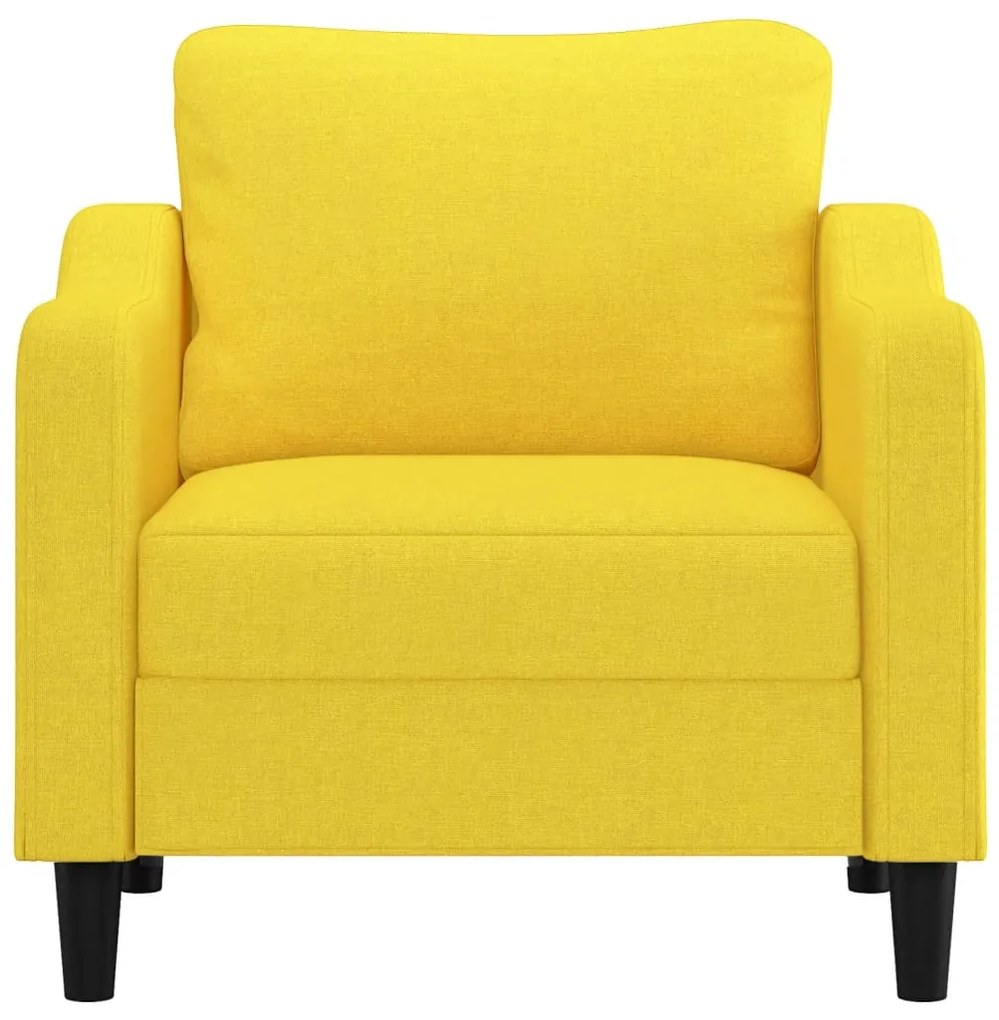 Poltrona 60 cm tecido amarelo-claro