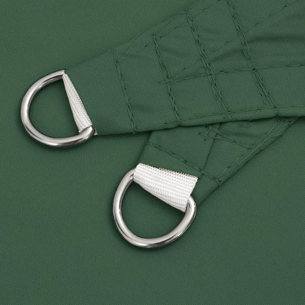 Para-sol vela tecido oxford triangular 3,6x3,6x3,6 m verde-esc.