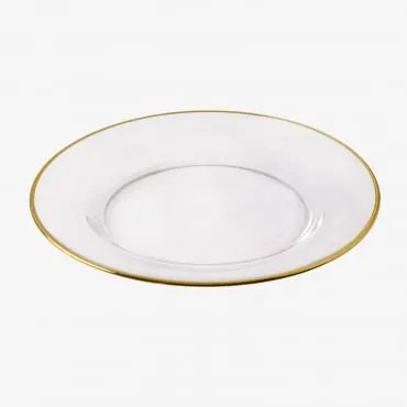 Pack De 4 Pratos Rasos Em Vidro Arely Transparente - Sklum