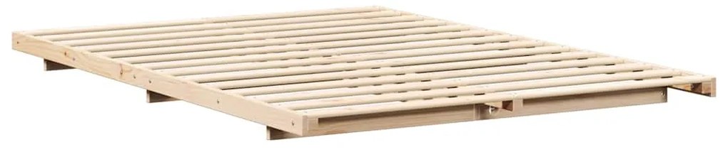 Estrutura de cama de chão Castanho 140 x 210 cm