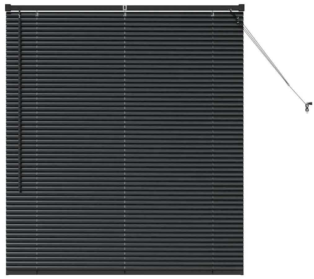 Persiana de Janela com cortinas Outros Manual Preto 80 x 130 cm Alumín