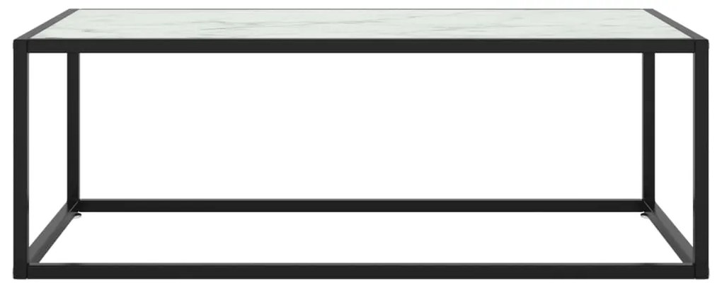 Mesa de centro 100x50x35 cm vidro mármore branco