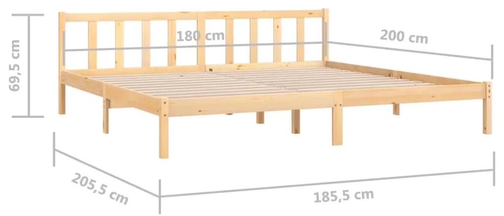 Estrutura de cama super king 180x200 cm pinho maciço