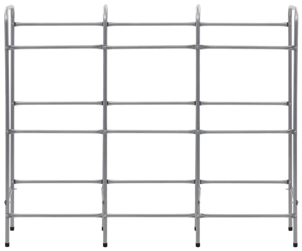 Prateleira para 9 caixas 145x33x116 cm aço prateado