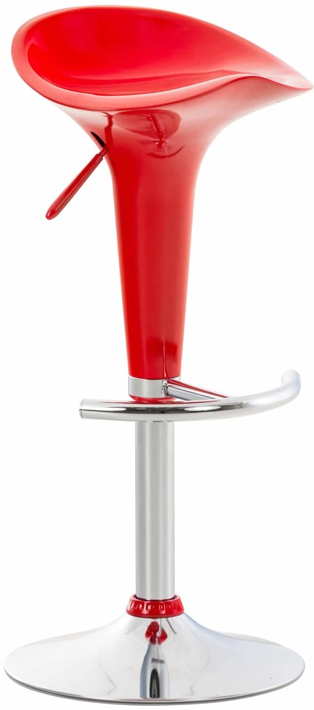 Banco de bar Saddle regulável em altura 60 - 85 cm Vermelho