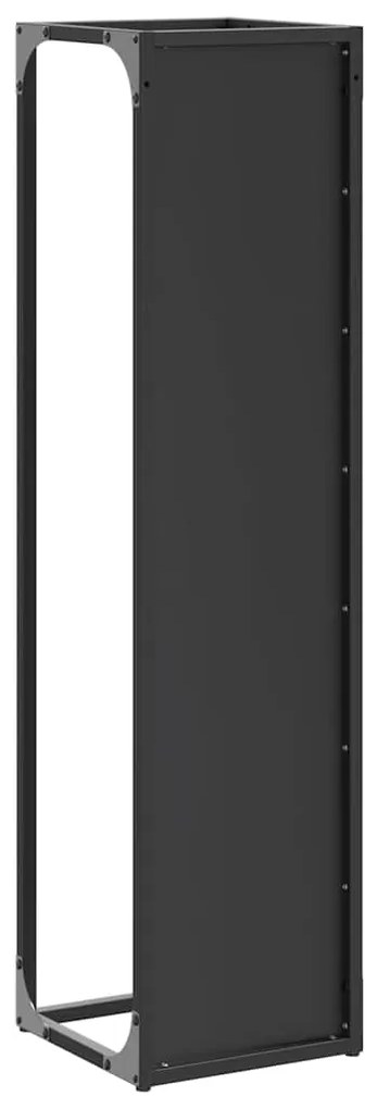 Suporte para lenha 25x25x100 cm aço laminado a frio preto