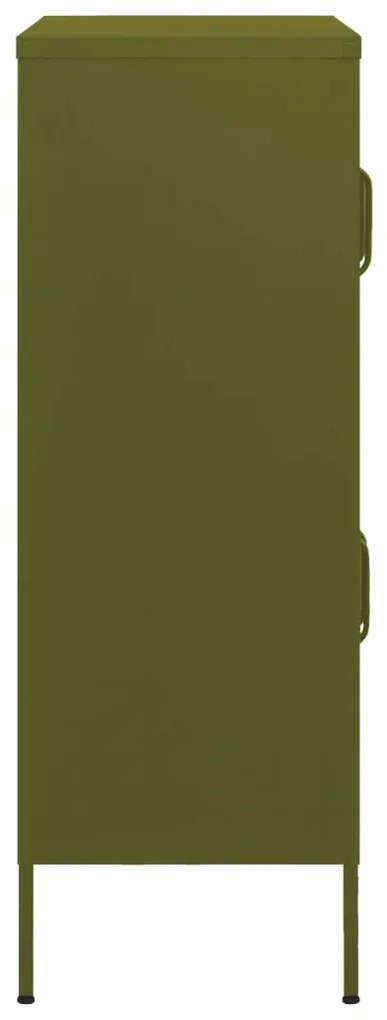 Armário de arrumação aço 80x35x101,5 cm verde-azeitona