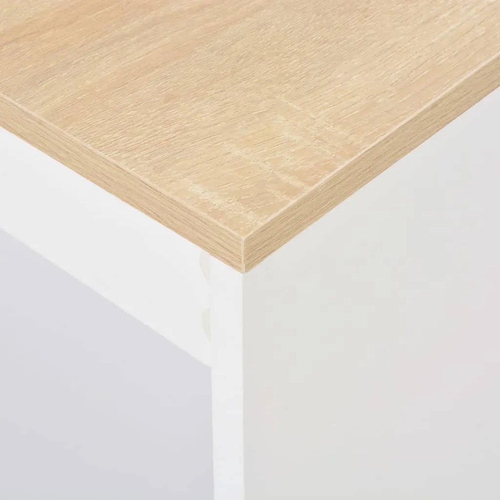 Mesa de bar com prateleira branco 110x50x103 cm