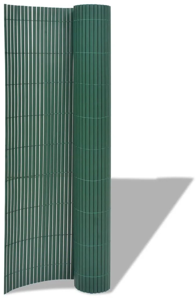 Cerca de jardim dupla face 90x300 cm PVC verde