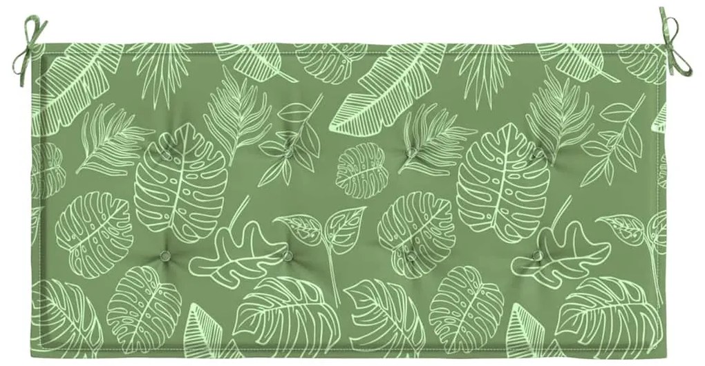 Almofadão banco jardim 100x50x4cm tecido oxford padrão folhas