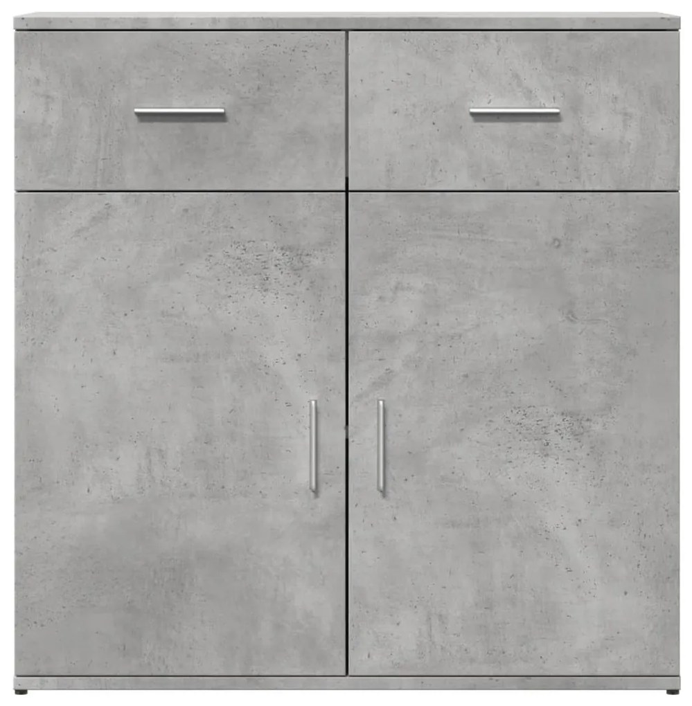 Aparadores 2 pcs 79x38x80 cm derivados madeira cinzento cimento