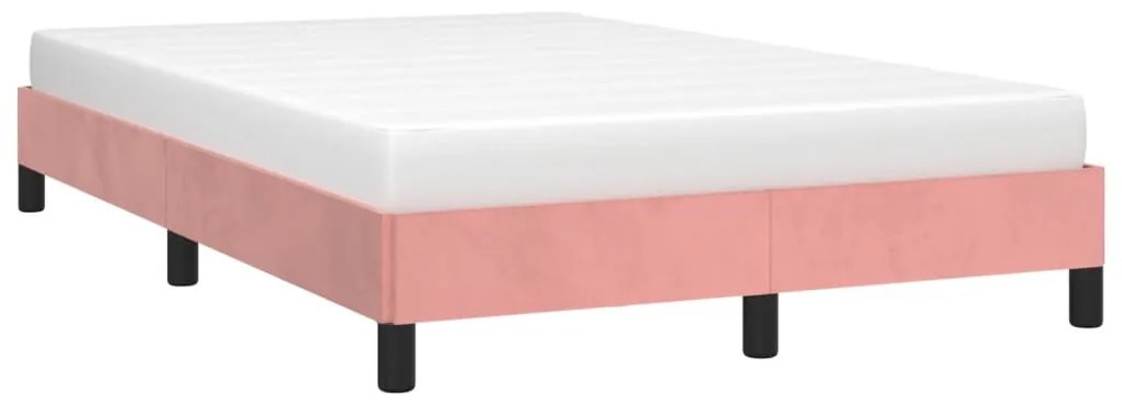 Estrutura de cama 120x200 cm veludo rosa