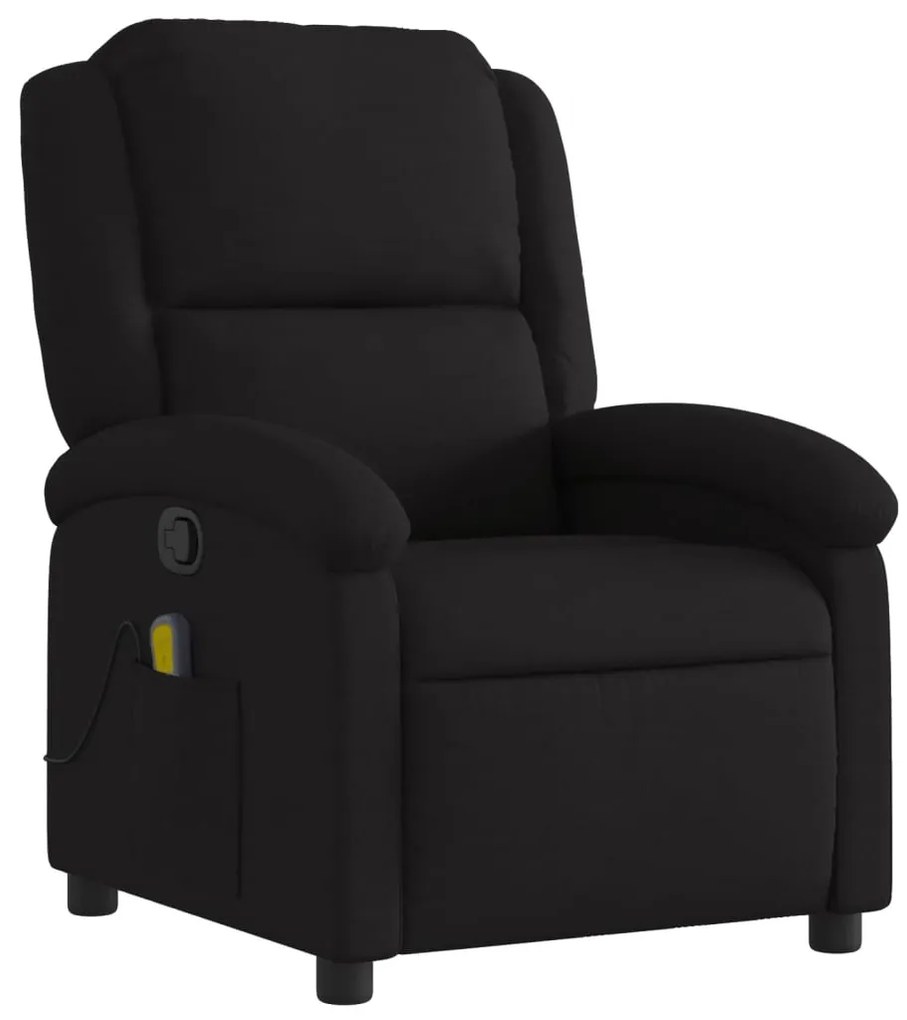 Poltrona de massagens reclinável tecido preto