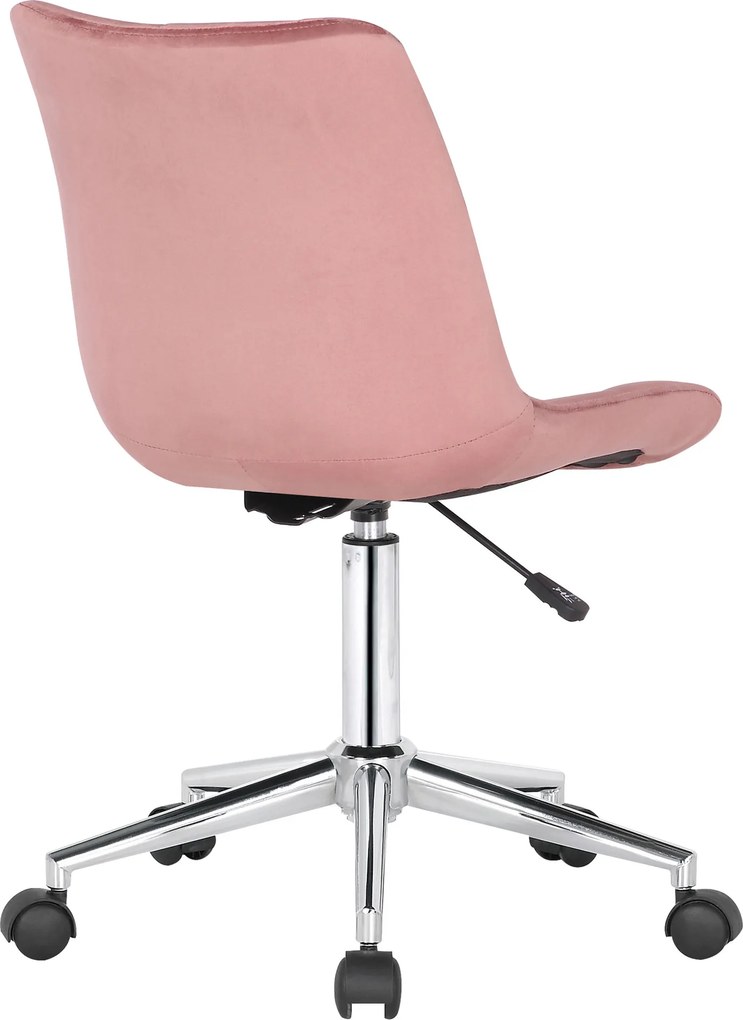 Cadeira de escritório Medford veludo Rosa