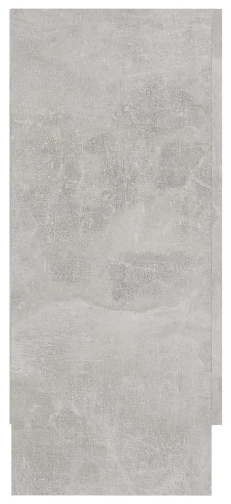 Armário vitrine 120x30,5x70 cm derivados madeira cinza cimento
