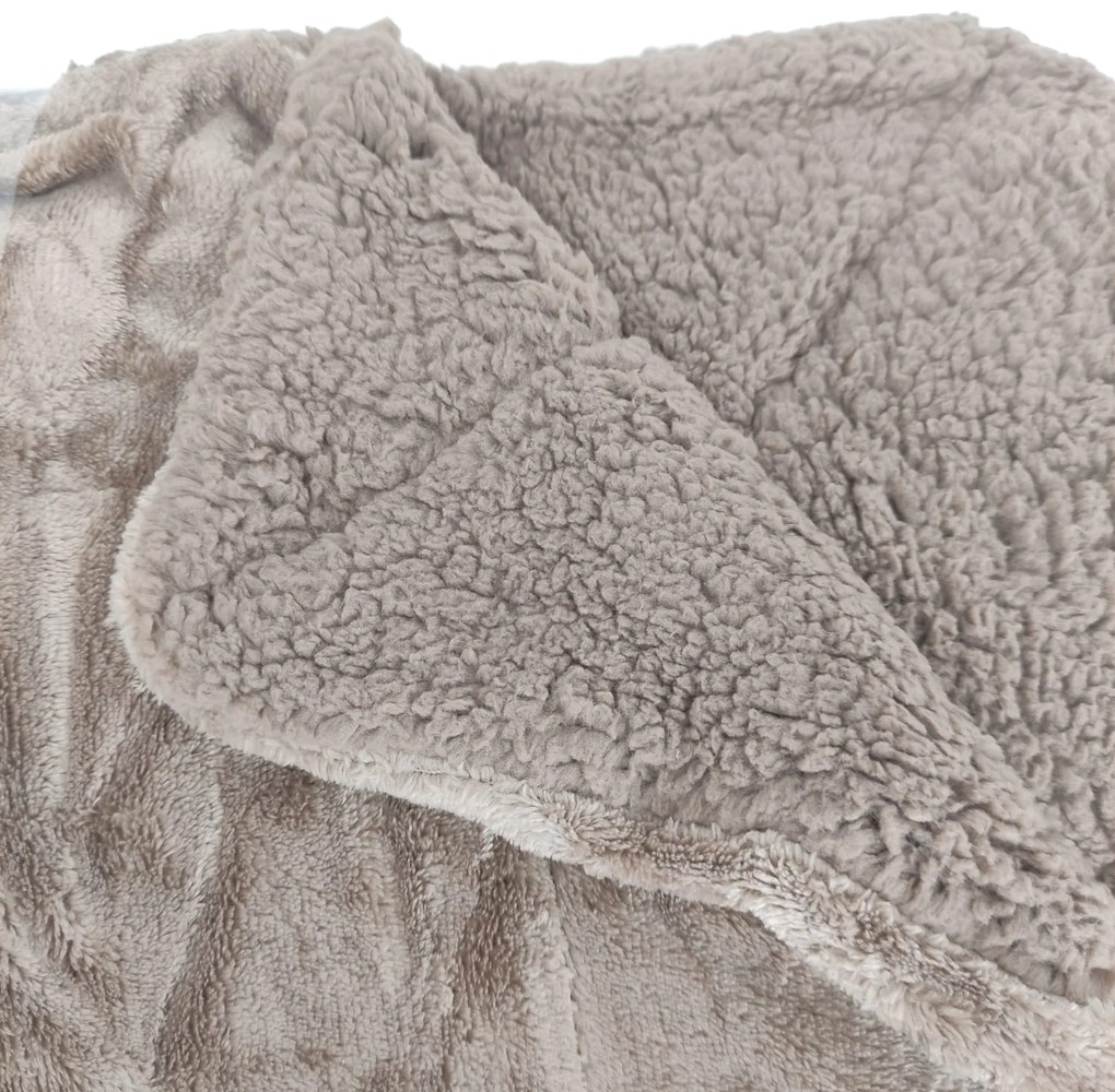 Manta Decorativa Veludo C/Borrego