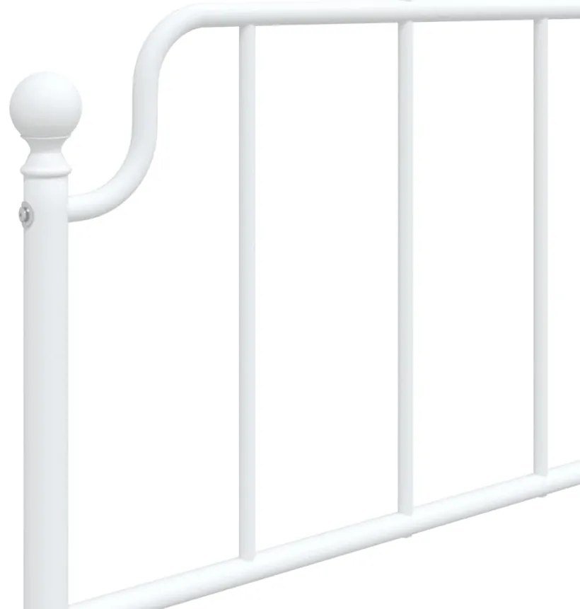 Cabeceira de cama 90 cm metal branco