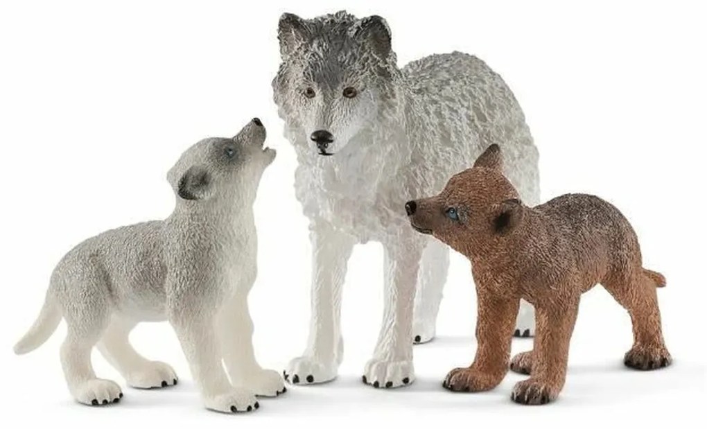 Conjunto Animais Selvagens Schleich Lobo Plástico