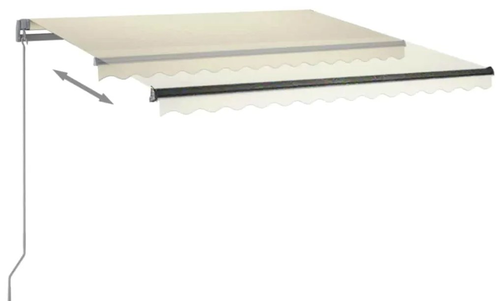 Toldo automático independente 350x250 cm cor creme