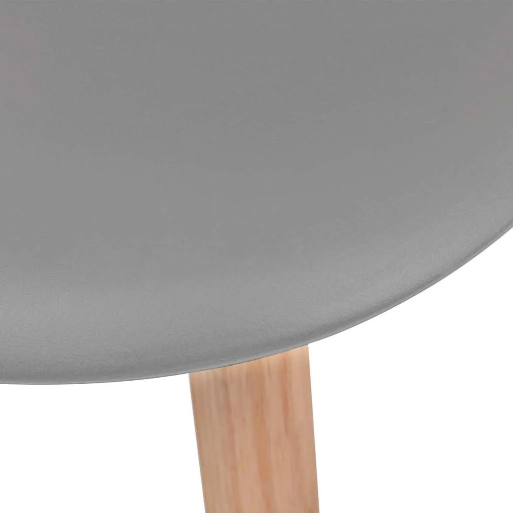 Cadeiras de jantar 2 pcs plástico cinzento
