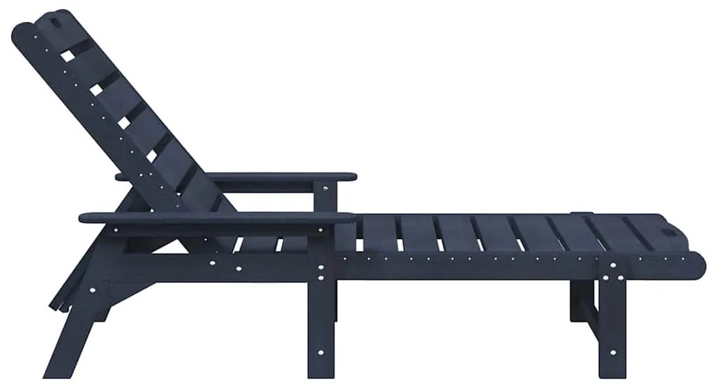 Espreguiçadeiras vidaXL 2 pcs Azul-marinho 162x53x98.5 cm HDPE