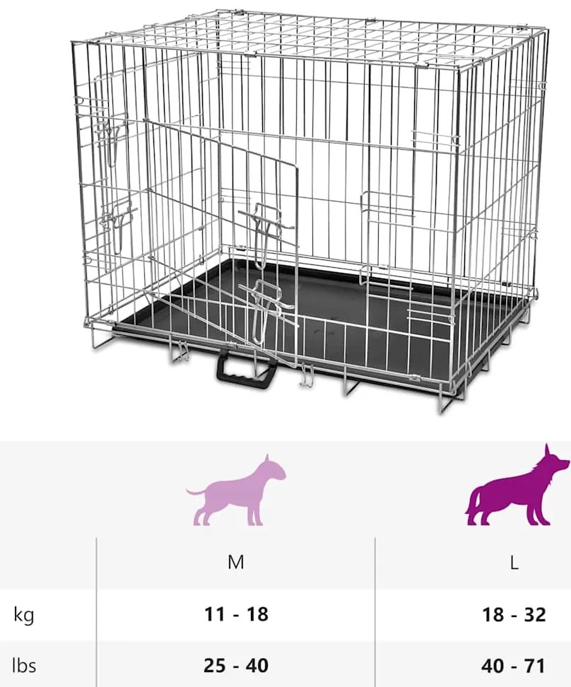 Caixa para cão dobrável L