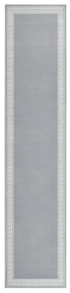 vidaXL Passadeira 80x400 cm polipropileno cinzento com padrão