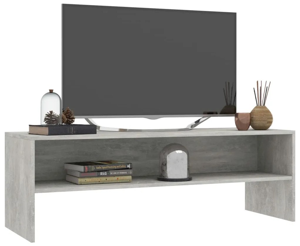 Móvel de TV 120x40x40 cm derivados de madeira cinzento cimento