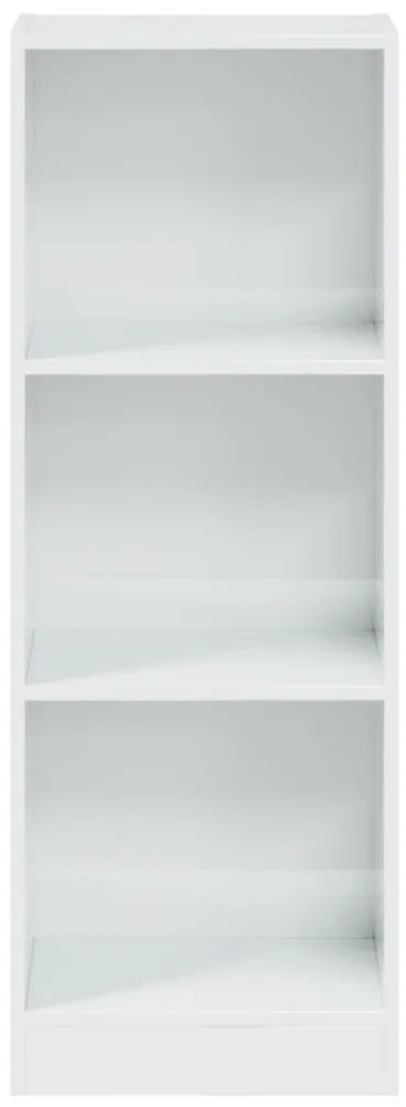 Estante 3 prat. 40x24x109cm madeira processada branco brilhante