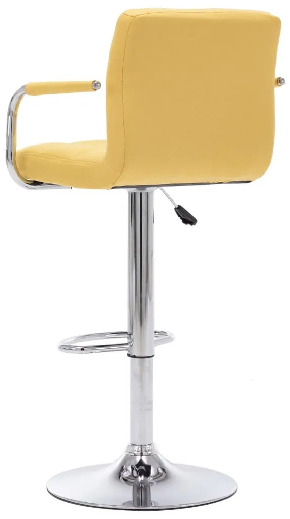 Cadeira de bar tecido amarelo
