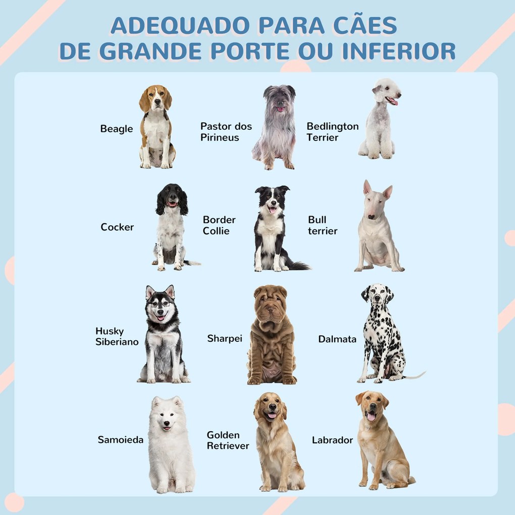 PawHut Casa para Cães 84,2x98,2x82 cm Casa para Cães com Janelas e Tet