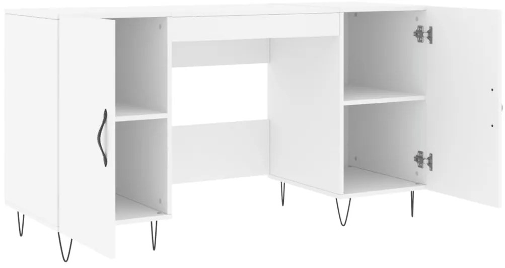 Secretária 140x50x75 cm derivados de madeira branco
