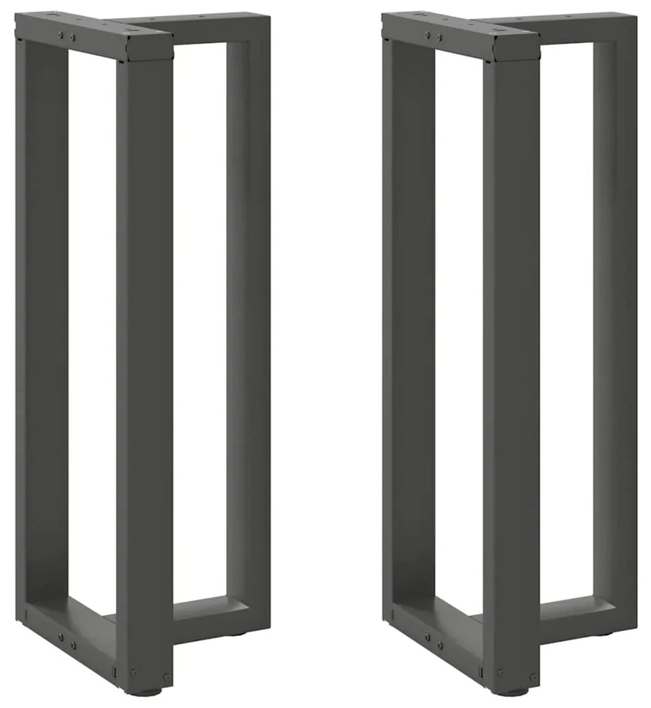 Pés para mesa de bar em forma de T, 2 peças, antracite, 50x35x(100-101