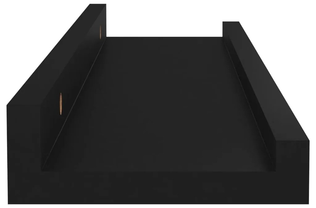 Prateleiras de parede 4 pcs 40x9x3 cm preto