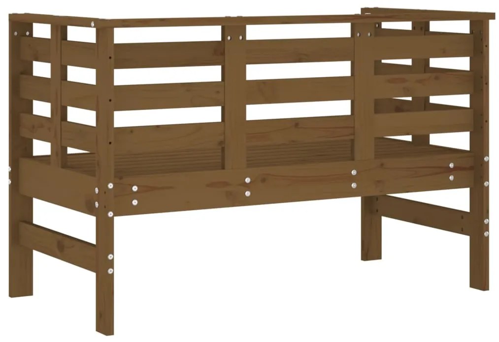 Banco de jardim 111,5x53x71 cm pinho maciço castanho-mel