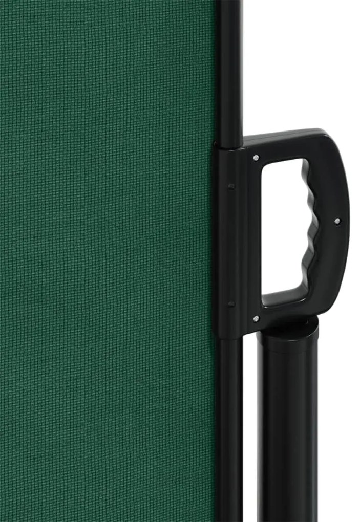 Toldo lateral retrátil 140x1200 cm verde-escuro