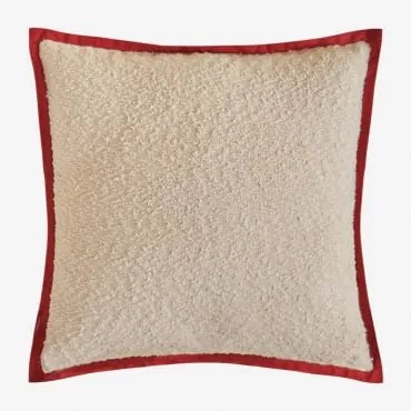 Almofada Quadrada 45x45 Cm Em Tecido Bouclé Renildo Gardénia Branco - Sklum