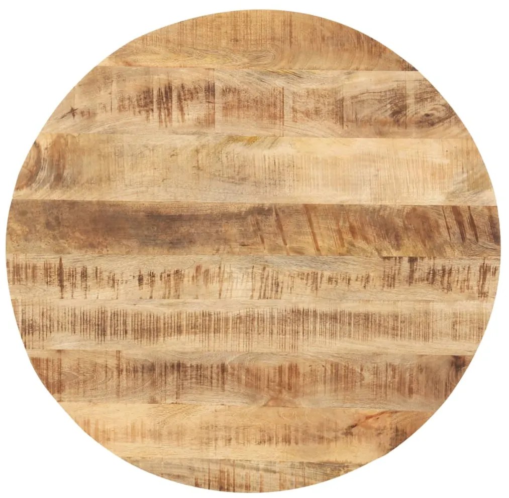 vidaXL Tampo de mesa redondo madeira mangueira maciça 25-27 mm 60 cm