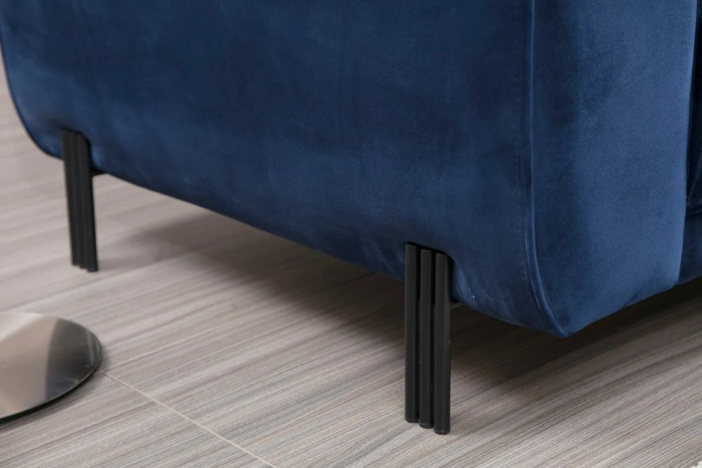 **** Sofá-Cama de Canto Image Corner – Azul Marinho – 287 x 169 cm

**