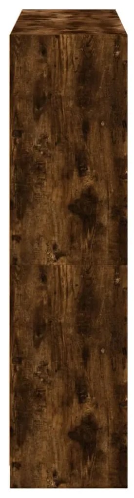 Estante c/ portas 136x37x142 cm deriv. madeira carvalho fumado