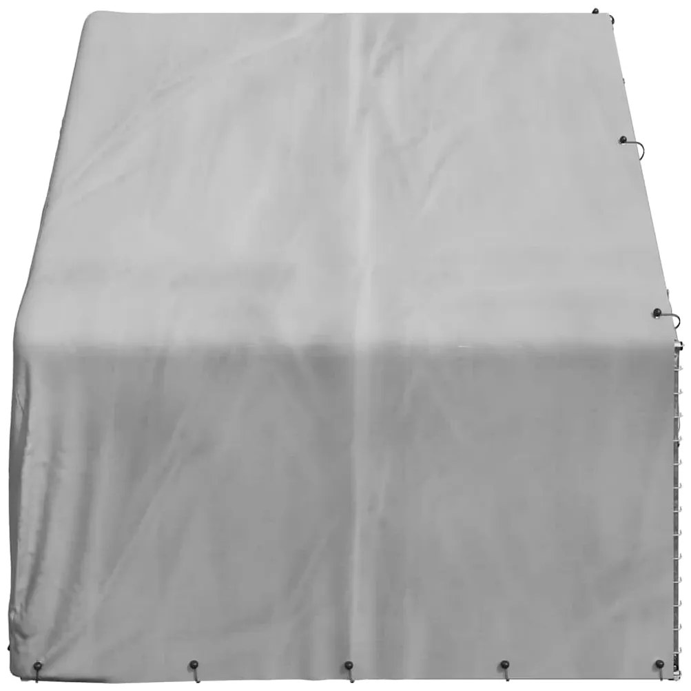Canil exterior para cães com cobertura 3x2x1,9m aço galvanizado