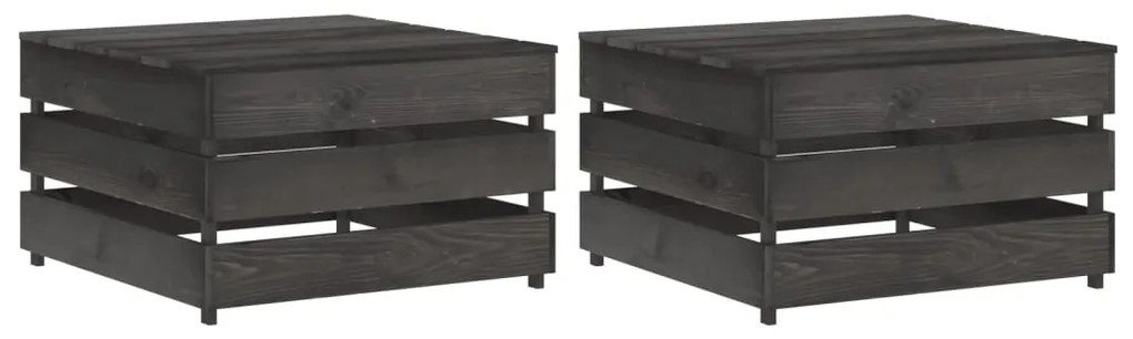 316198 vidaXL Mesas de paletes para jardim 2 pcs pinho impregnado