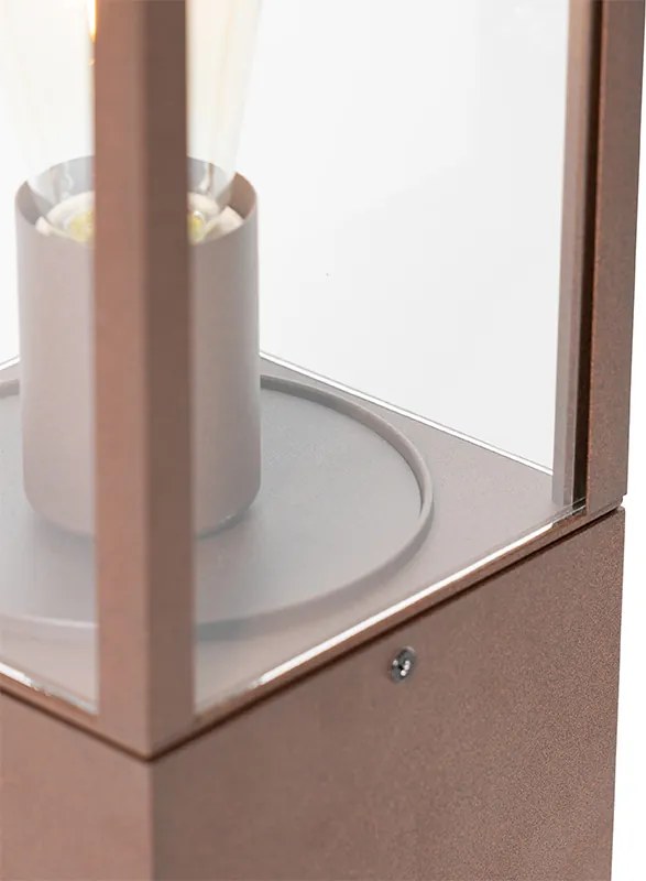 Candeeiro de pé industrial exterior castanho ferrugem 40 cm IP44 - Charlois