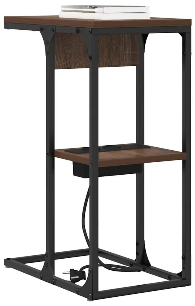 Mesa-de-cabeceira Madeira castanha 41.5 x 26 x 60.5 cm