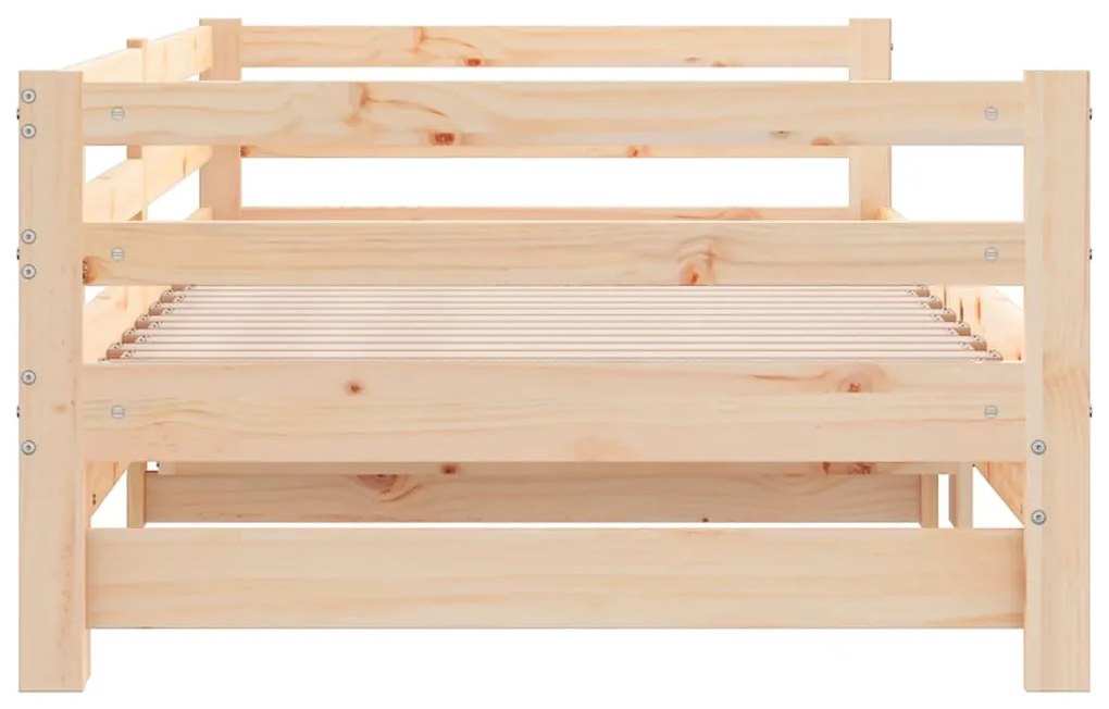 Sofá-cama de puxar 2x(90x200) cm pinho maciço
