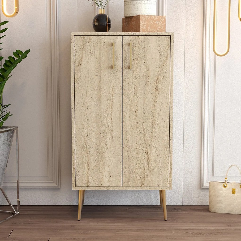 Sapateira Prag – Travertino – 60 cm x 111 cm x 35 cm