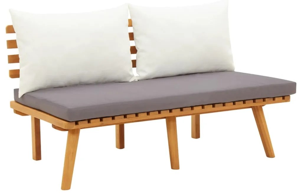 8 pcs conjunto lounge de jardim com almofadões acácia maciça