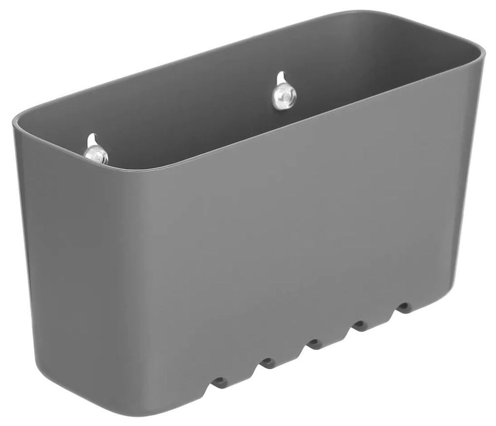 Cesto Pequeno Wc com Ventosas Standard Cinza 20X8.5X11CM