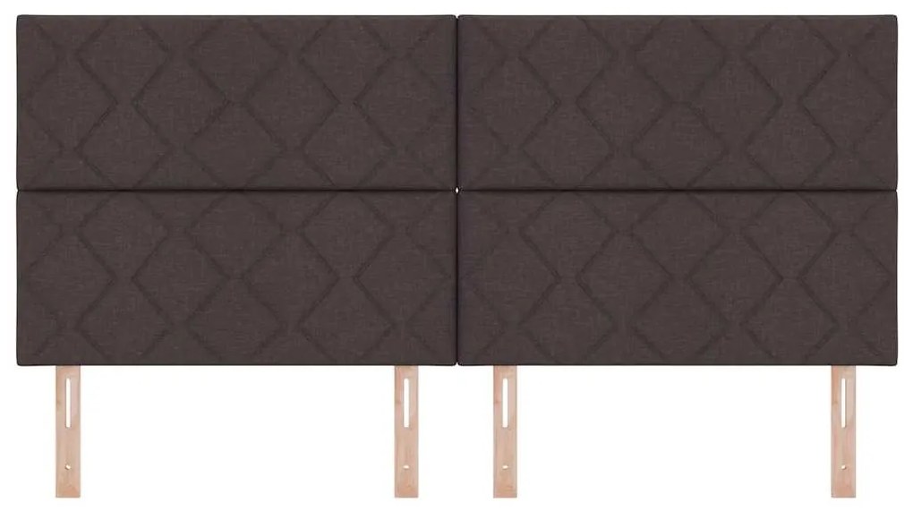 Cabeceira LED vidaXL Design de Blocos de Diamante Castanho Escuro 200