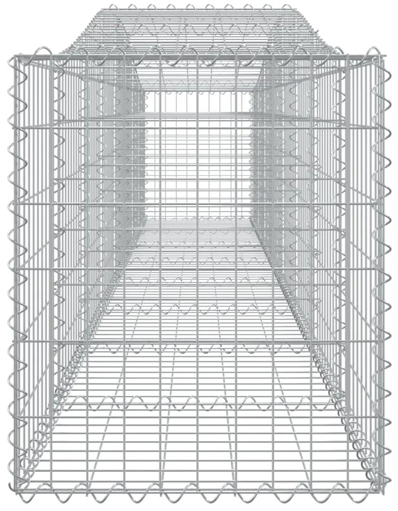 Cestos gabião arqueados 9 pcs 400x50x60/80 cm ferro galvanizado